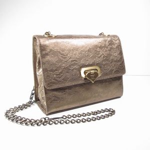 Escada Gold Python Shoulder Crossbody Purse Bag